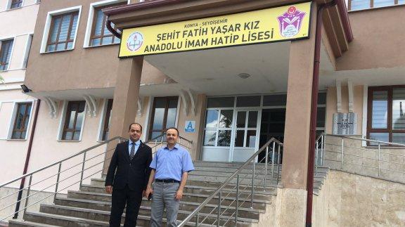 Şehit Fatih Yaşar Kız Anadolu İmam Hatip Lisesini ziyaret ettik. 