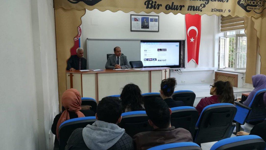 İlçemize ilk atamaları yapılan, aday öğretmenlerimizin yetiştirme seminerleri Enis Şanlıoğlu Anadolu Lisesinde başladı.
