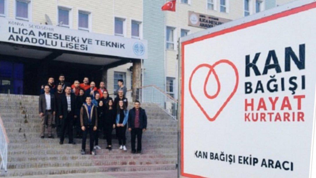 Kızılay Kan Bağışı Kampanyalarında, Ticaret Meslek Lisesi Konya birincisi oldu.